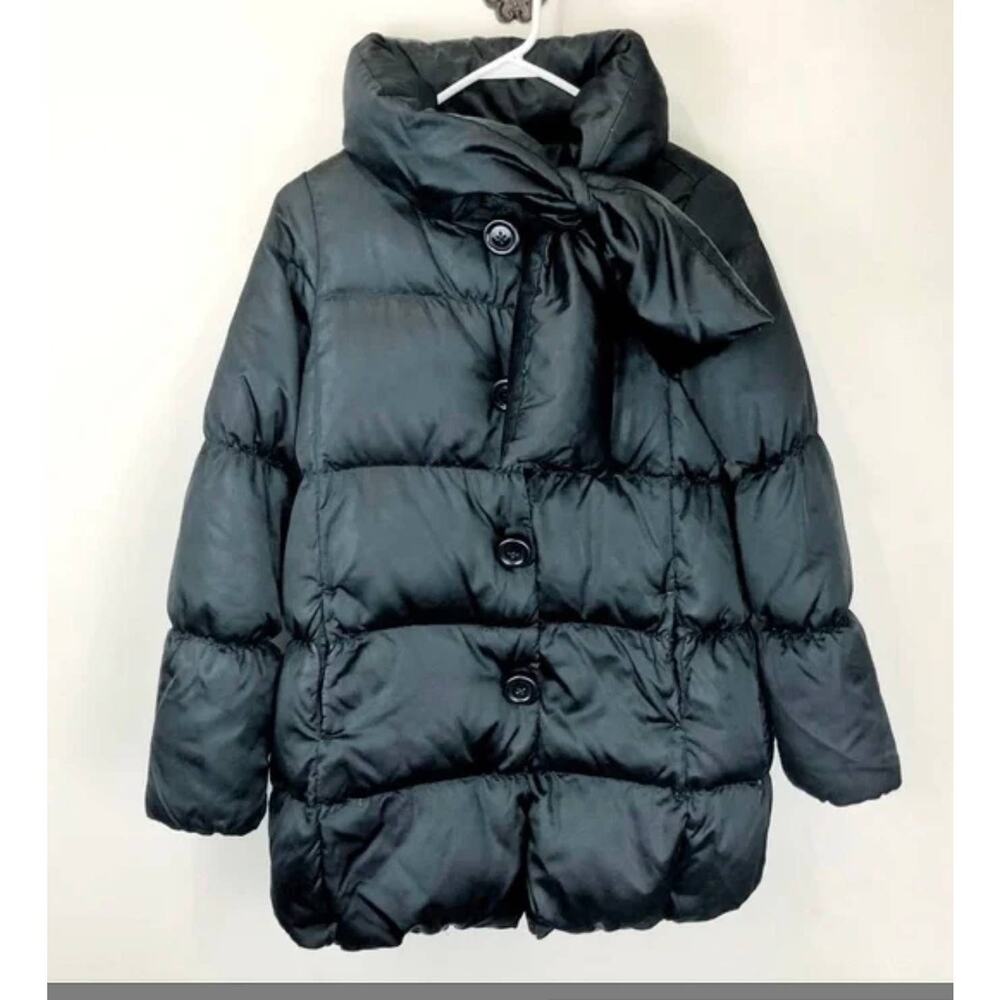 Exquisite Kate Spade Puffer DOWN Jacket Scart Coat Collar $599 Black Size Large - Picture 3 of 16
